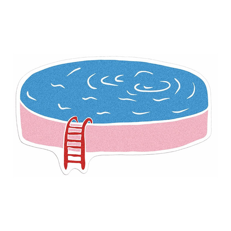 Summer Pink Pool Irregular Shaped Rug