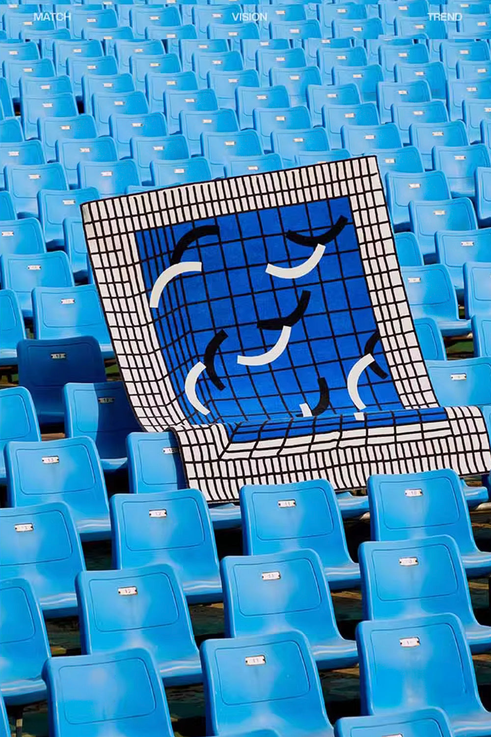 Dopamine Blue Poolside Striped Rug