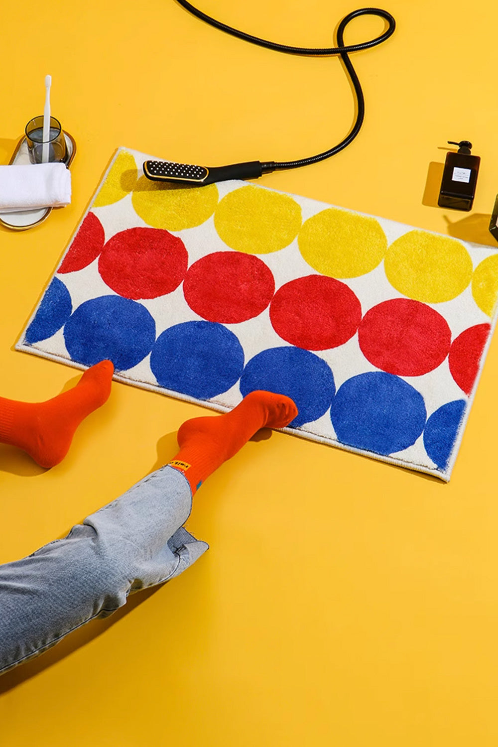 Pop Color Polka Dot Pattern Mat