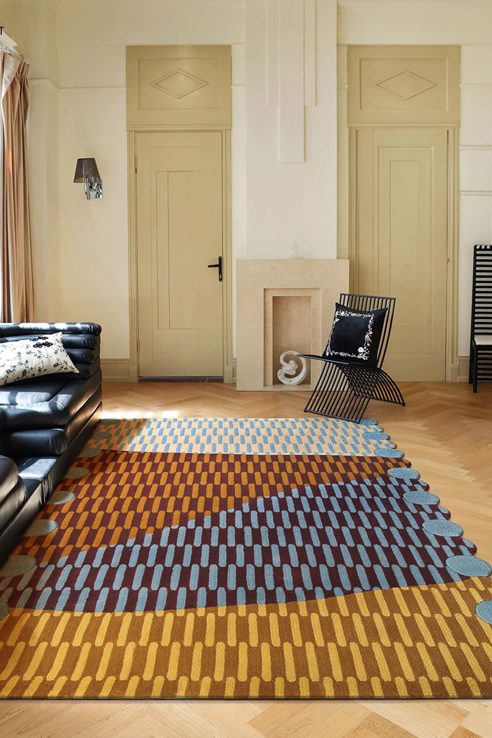 Kent Avenue Colorblock Striped Irregular Rug - CozyPOPs