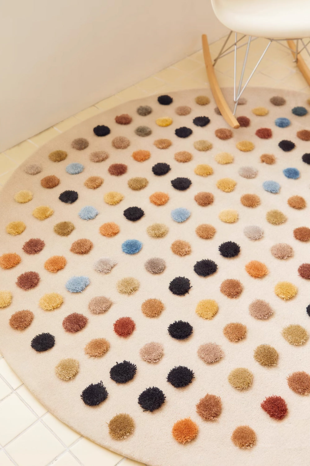 Dopamine Candy Dots Round Rug