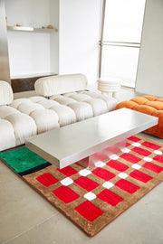 Kekeli POP Color Geometric Plaid Rug