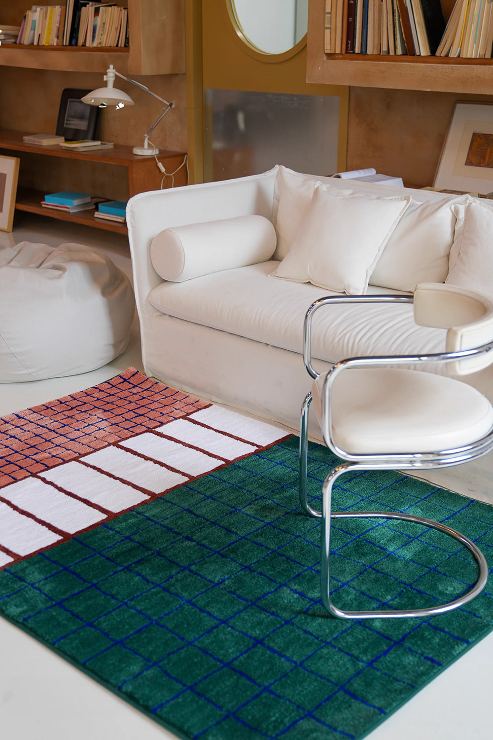 Tropic of Cancer Colorblock Grid Geometric Rug